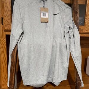 Nike Light Gray Long Sleeve Top